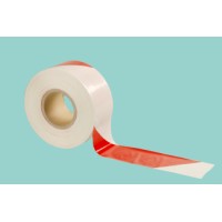 Сигнална лента - 80mm x 500m, червено/бяла 
