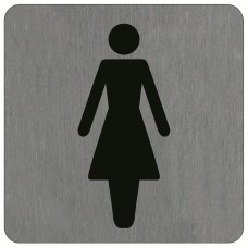 ALU info plate 100х100,  "LADIES"