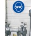 Wear helmet and glasses sign, 200 mm
