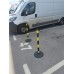 PVC Post 100 cm, ф 50 - 3 refl.stripes (4 kg)