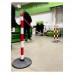 PVC Post 100 cm, ф 50 - 3 refl.stripes (4 kg)
