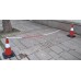 Ensemble (set) de 2 cônes de marqueurs (50 cm) + chaîne de PVC (2,5 M), 2 crochets de cône, Ensemble (set) de 2 cônes de marqueurs (50 cm) + chaîne de PVC (2,5 M), 2 crochets de cône
