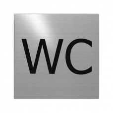 WC sign Inox 