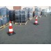 Cone 75 cm, rubber, 2 white bands