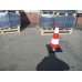 Cone 75 cm, rubber, 2 white bands