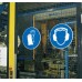 Wear helmet and glasses sign, 200 mm